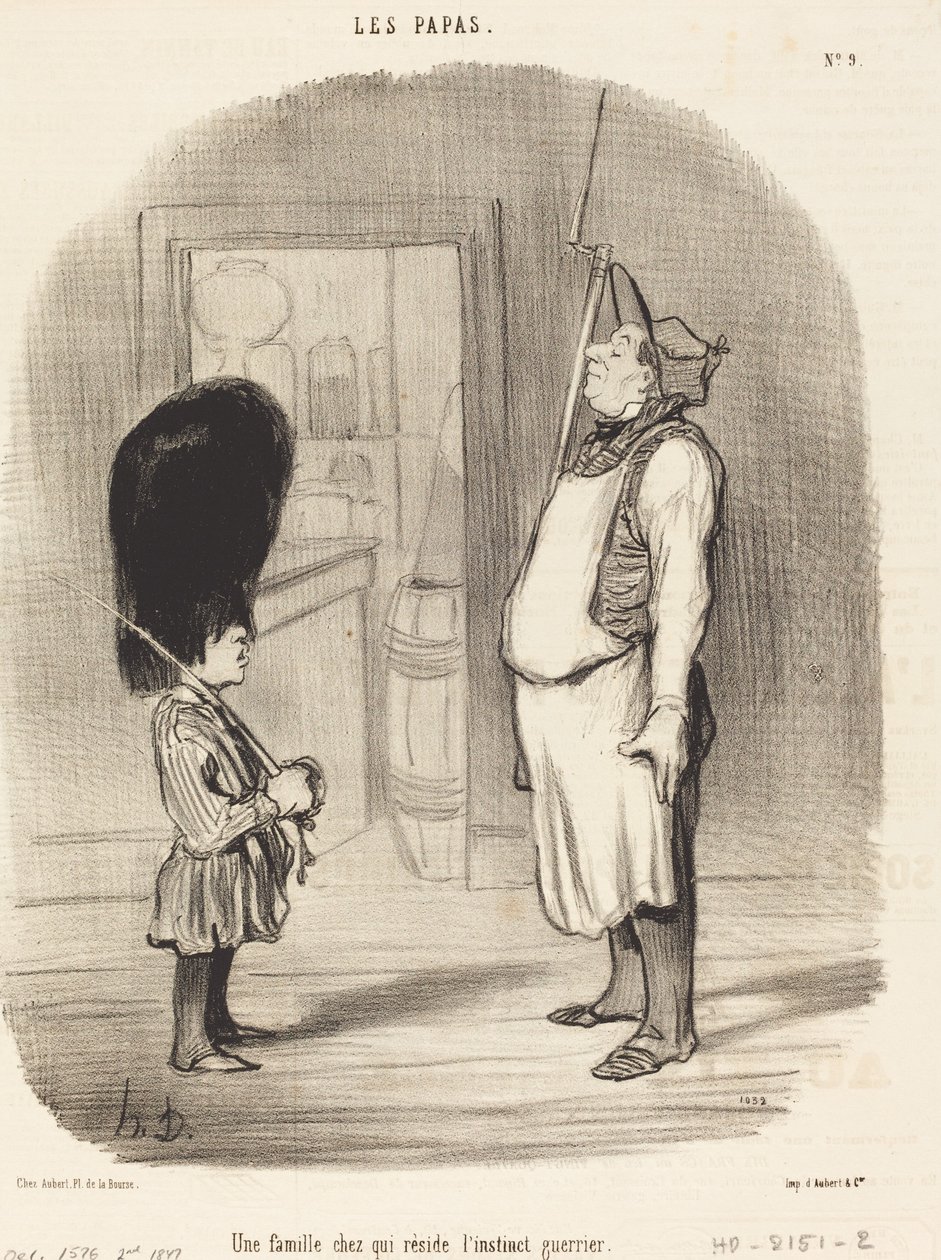 Rodina, kde sídlí válečnický instinkt od Honoré Daumier