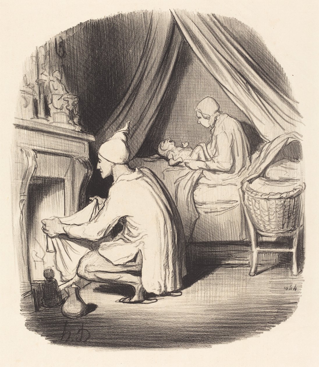 Neklidná noc od Honoré Daumier