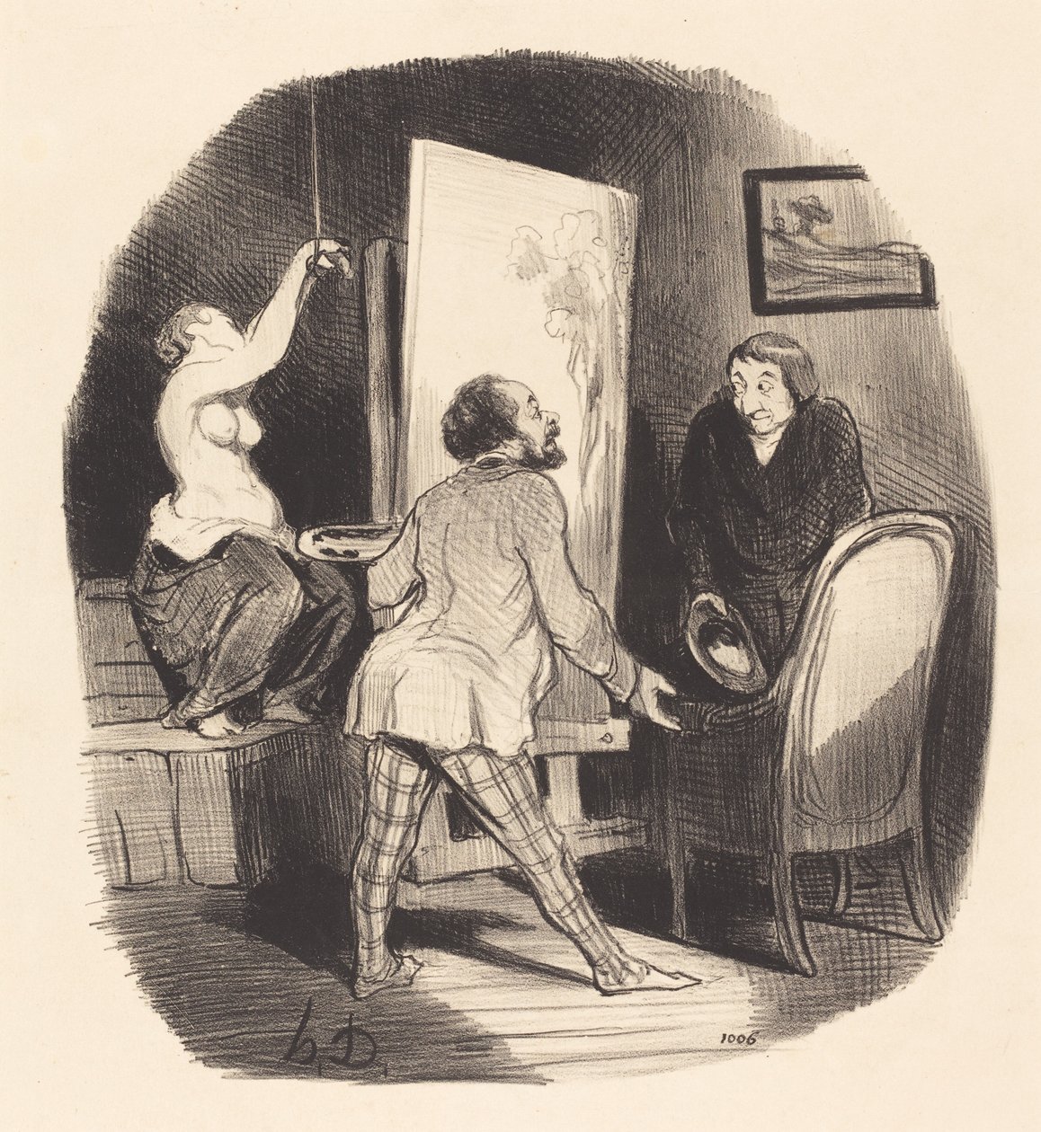 Těžká pozice od Honoré Daumier