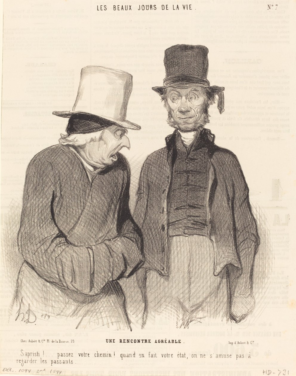 Příjemné setkání od Honoré Daumier