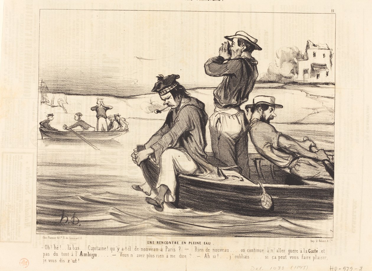 Setkání na otevřené vodě od Honoré Daumier