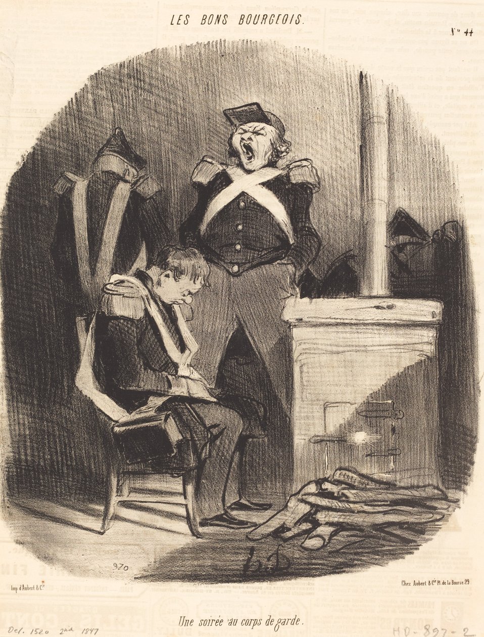Večer ve strážnici od Honoré Daumier