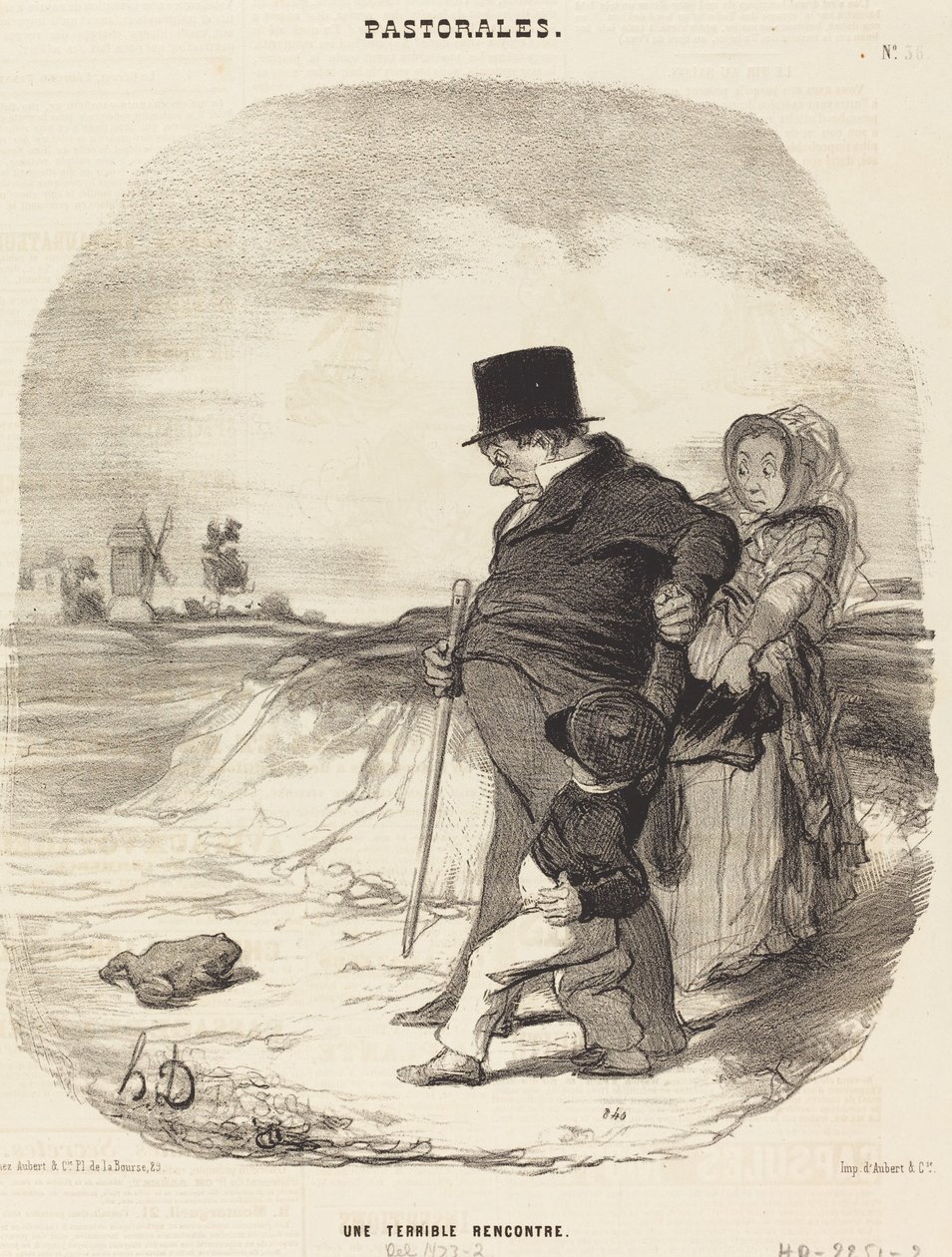 Hrozné setkání od Honoré Daumier
