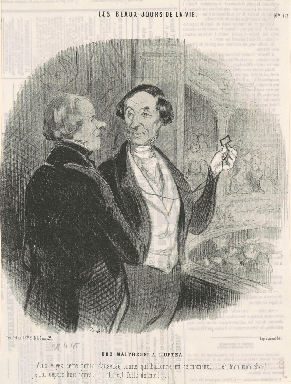 Milenka v opeře od Honoré Daumier