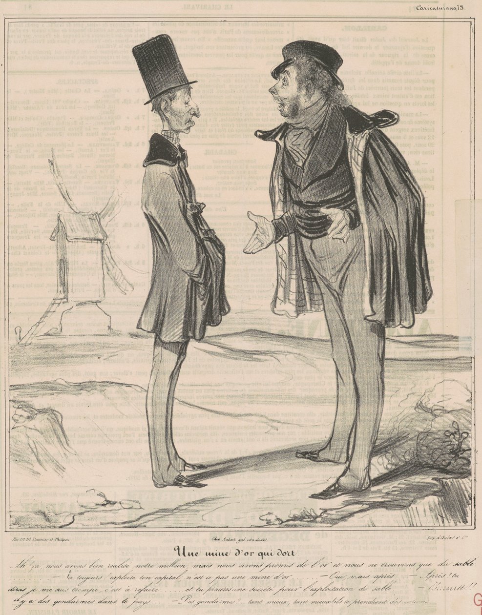 Spící zlatý důl od Honoré Daumier