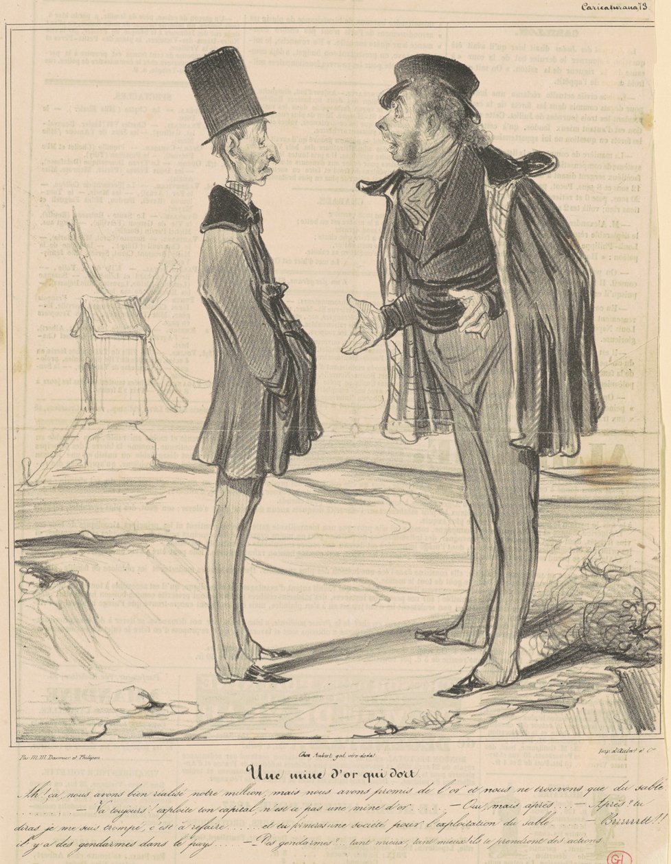 Spící zlatý důl od Honoré Daumier