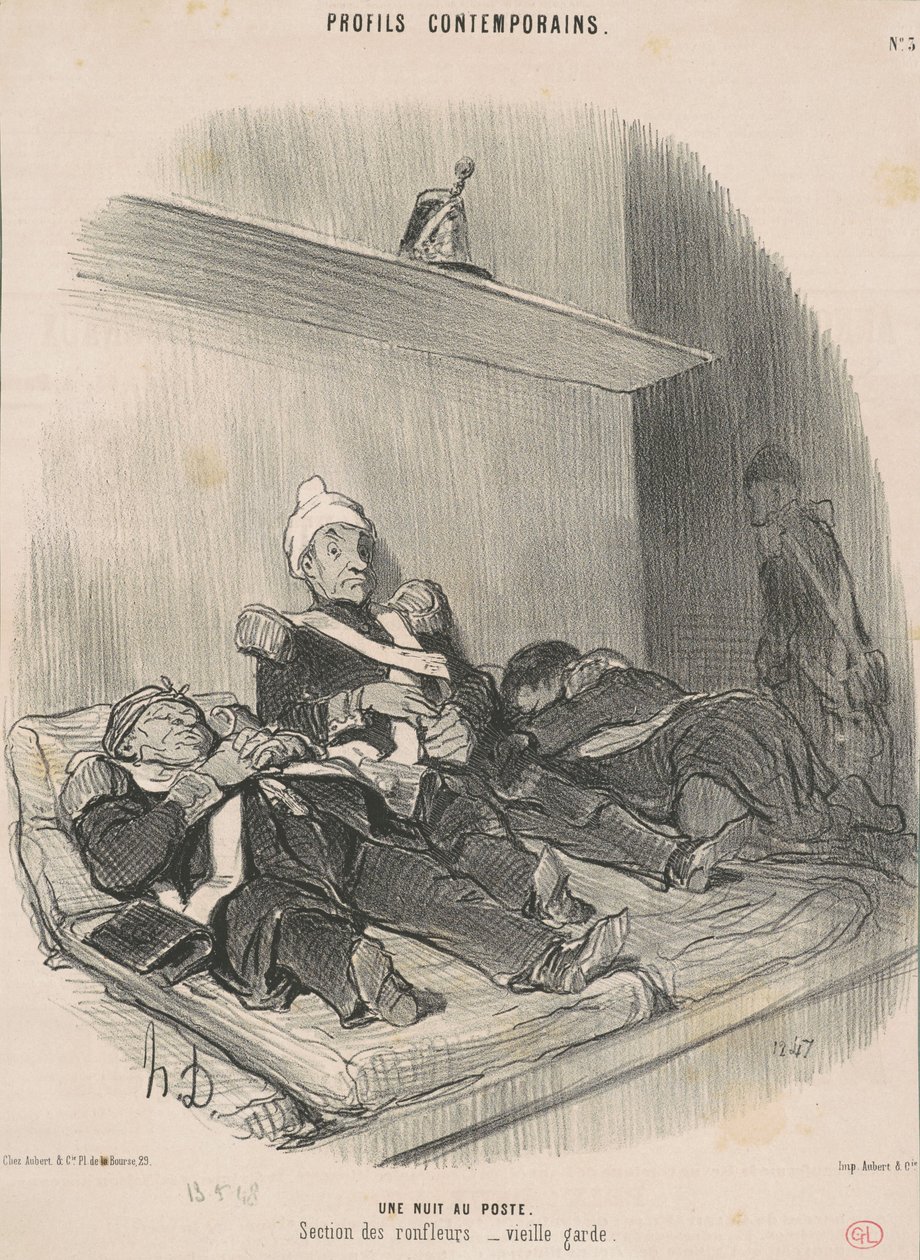 Noc na poště od Honoré Daumier