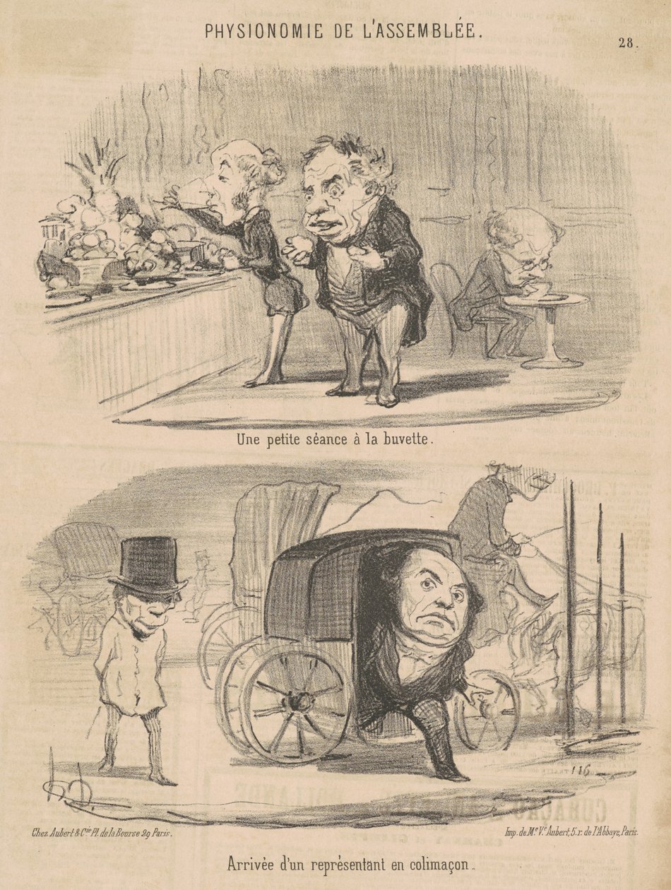 Malé posezení v občerstvovacím baru od Honoré Daumier