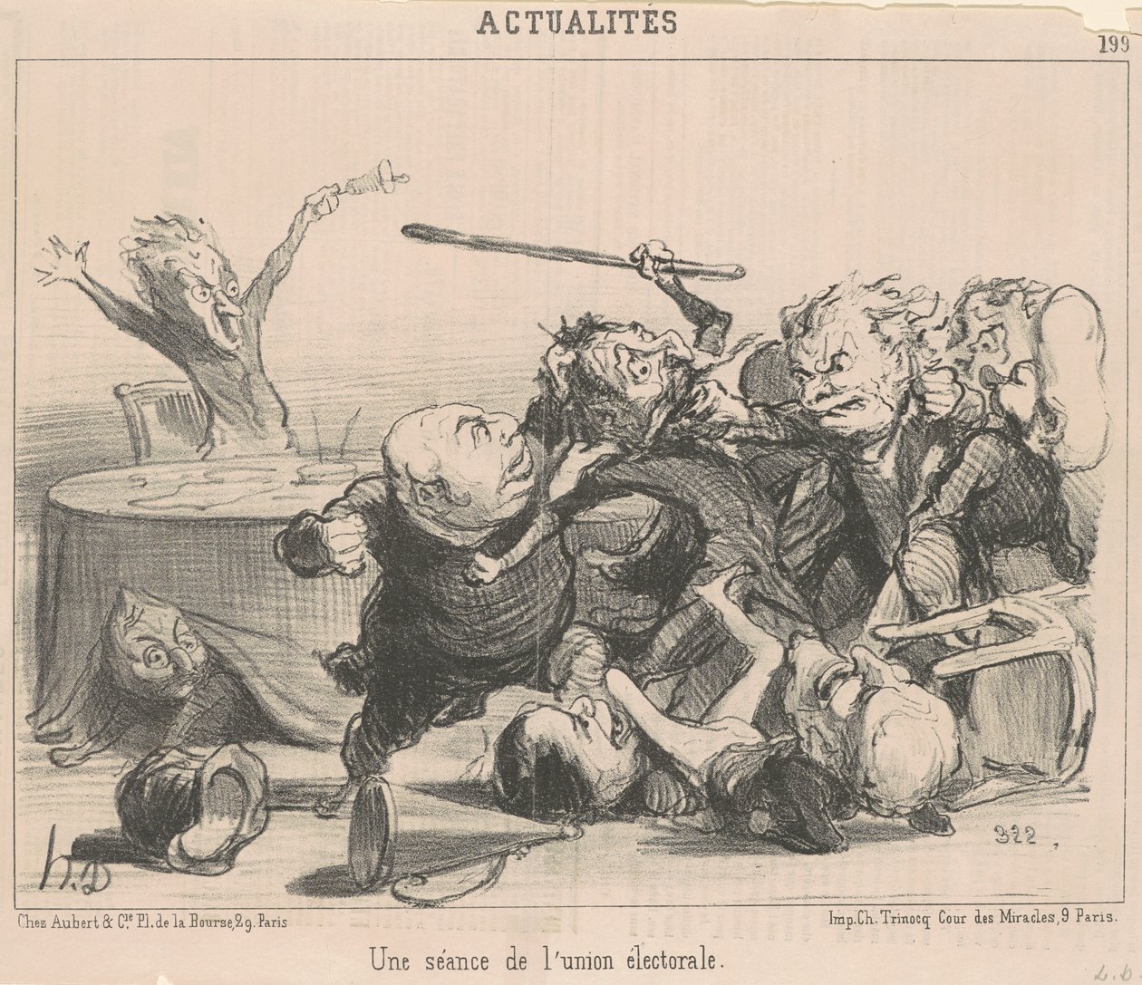 Zasedání volebního svazu od Honoré Daumier