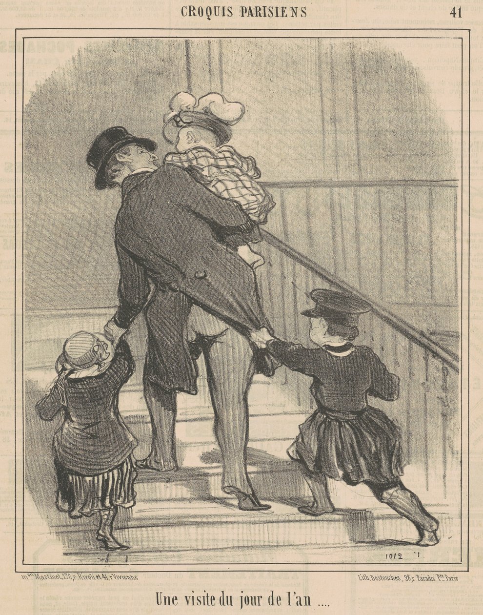 Návštěva na Nový rok od Honoré Daumier