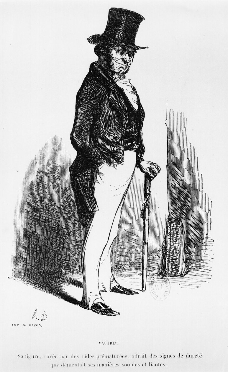 Vautrin, ilustrace z „Le Pere Goriot“ od Honore de Balzac (1799-1850) od Honoré Daumier