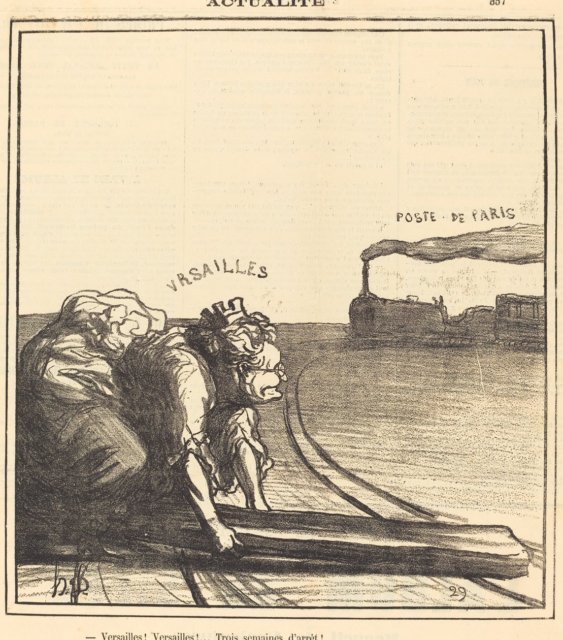 Versailles!... Tři týdny volna! od Honoré Daumier