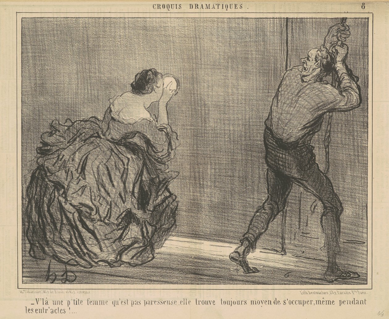 Je tu malá žena, která není líná... od Honoré Daumier