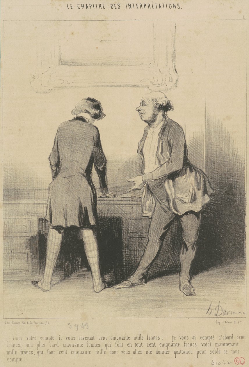 Zde je váš účet: Byl váš... od Honoré Daumier