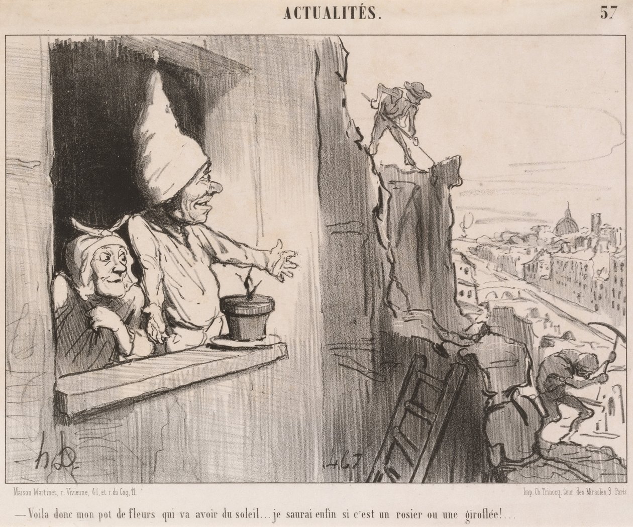 Voila... můj květináč... bude mít sluníčko... od Honoré Daumier