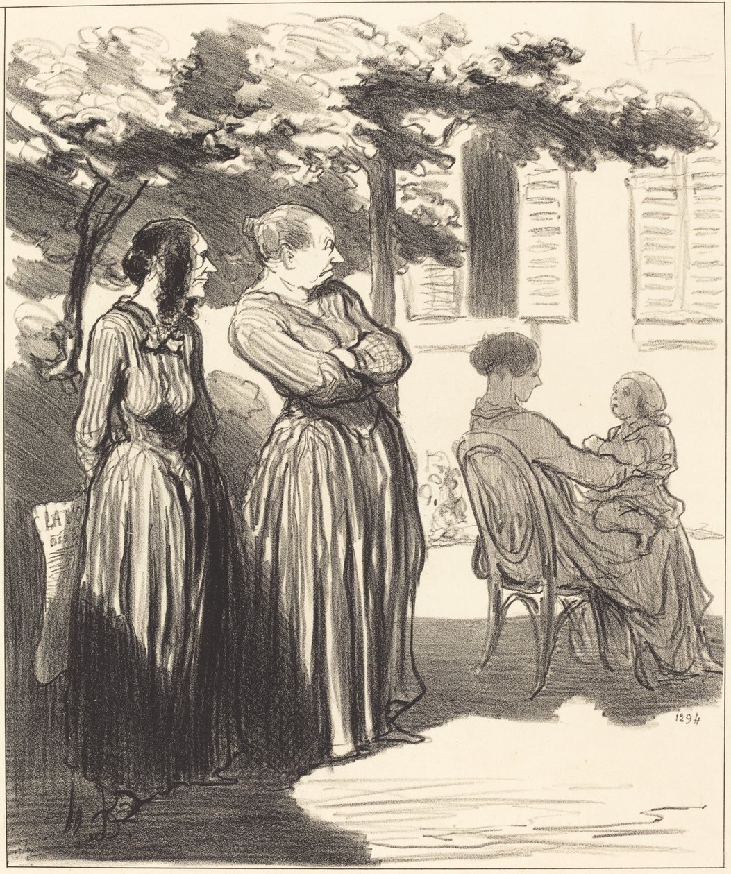 Zde je žena, která v slavnostní hodinu... od Honoré Daumier
