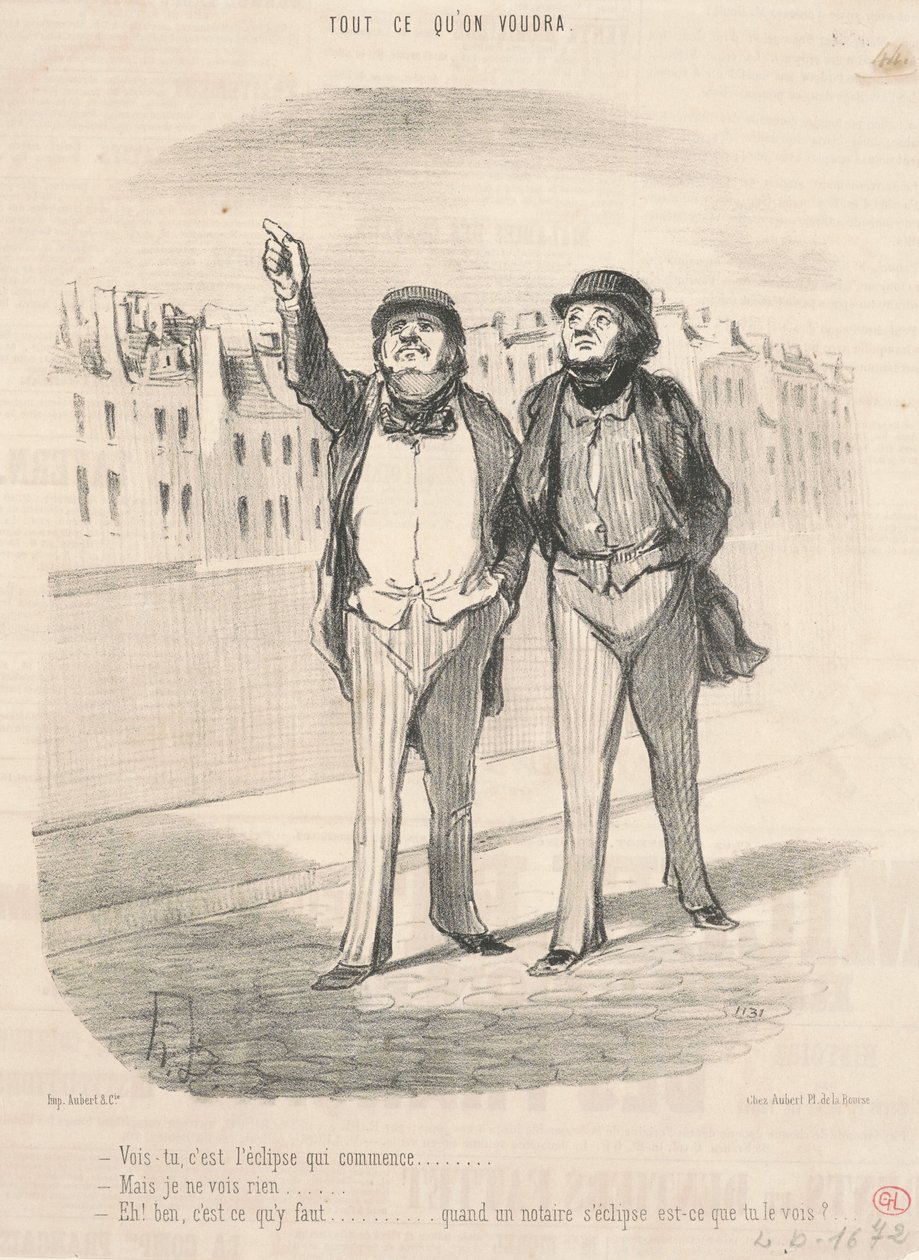 Vidíte, to zatmění začíná... od Honoré Daumier