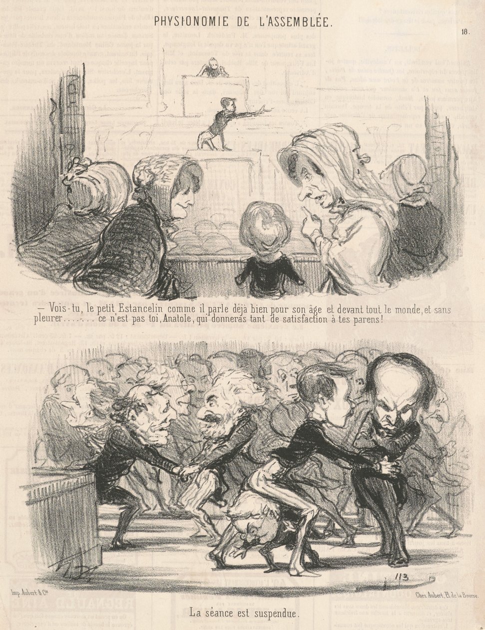 Vidíš, ten malý estancelin, když mluví... od Honoré Daumier