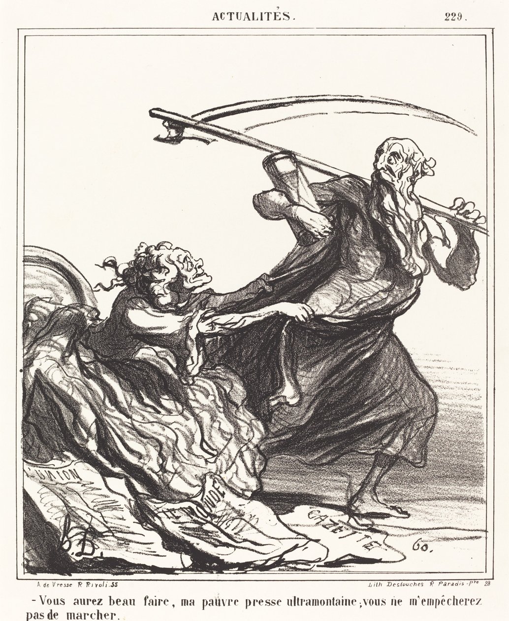 Ať děláš cokoli, můj ubohý tisk... od Honoré Daumier