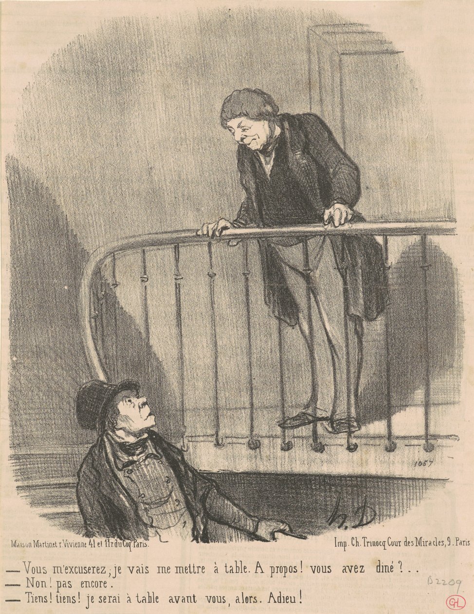Omluvíte mě: Jdu si sednout ke stolu... od Honoré Daumier
