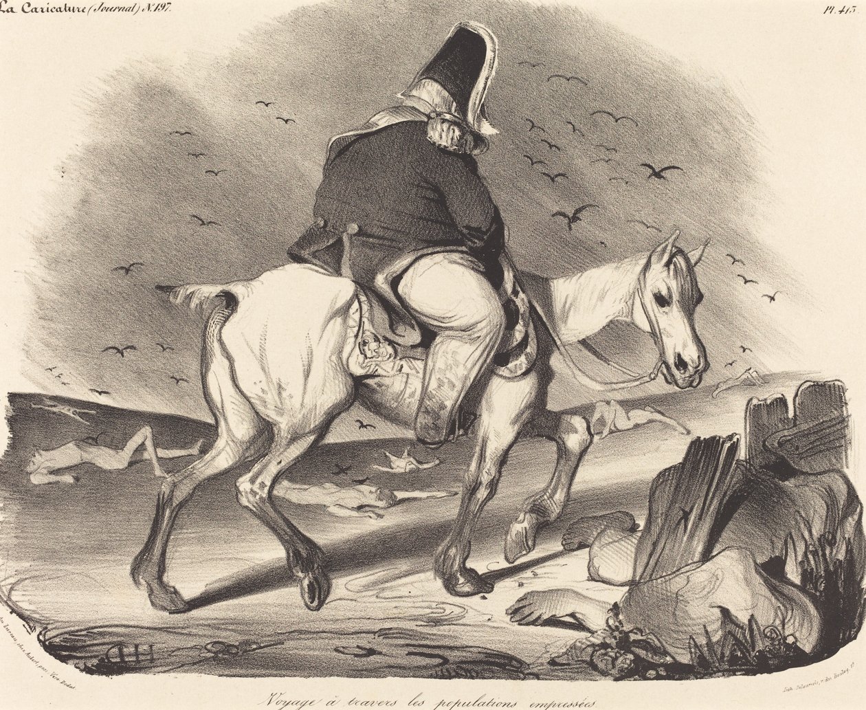 Cesta přes rušné populace od Honoré Daumier