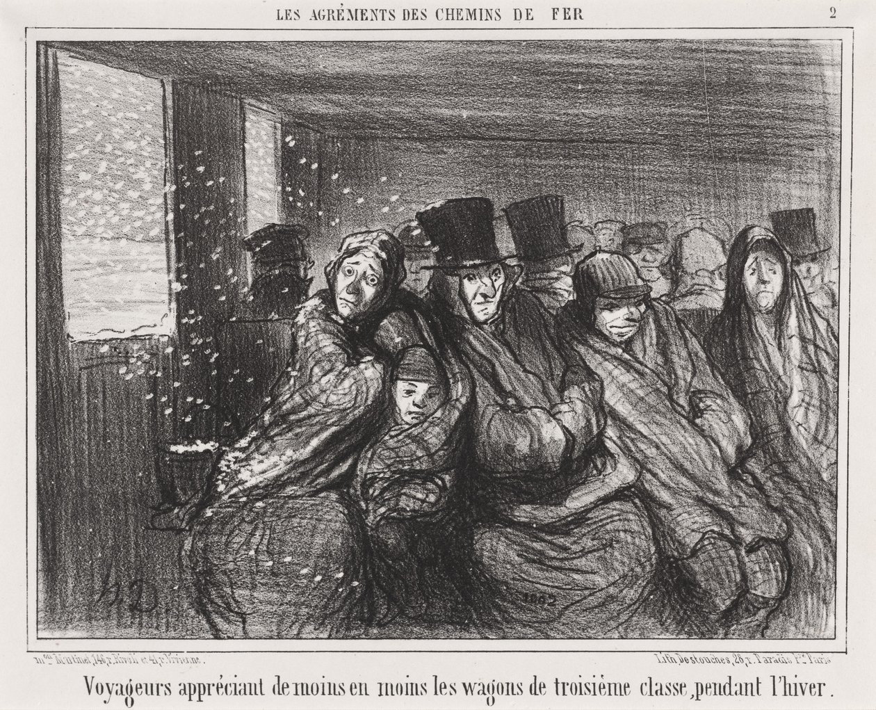 Cestovatelé stále méně milují vagony třetí třídy... od Honoré Daumier