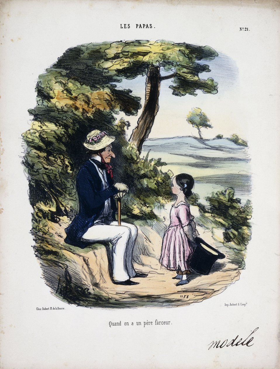 Když má člověk otce klauna, 1848 od Honoré Daumier