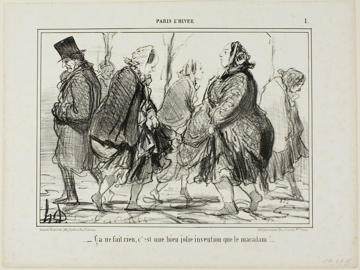 "- To je v pořádku... není asfalt úžasný vynález", talíř 1 z Paris L