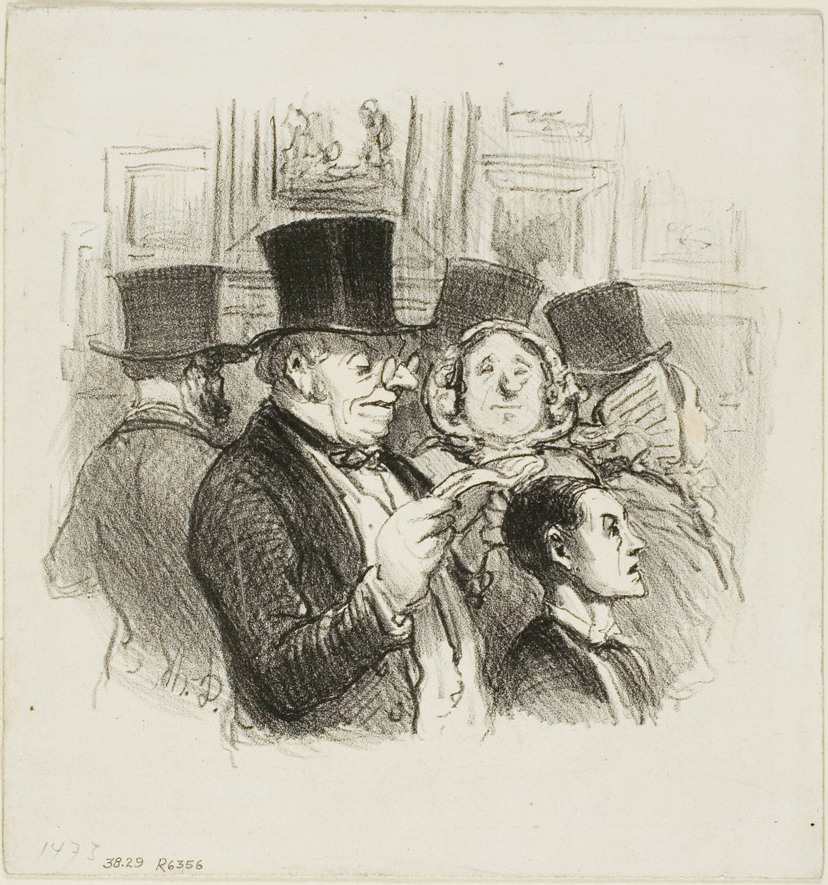 Návštěva salonu od Honoré Victorin Daumier