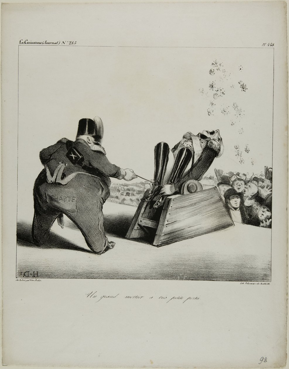 Velký minomet s krátkým dostřelem, deska 488 od Honoré Victorin Daumier