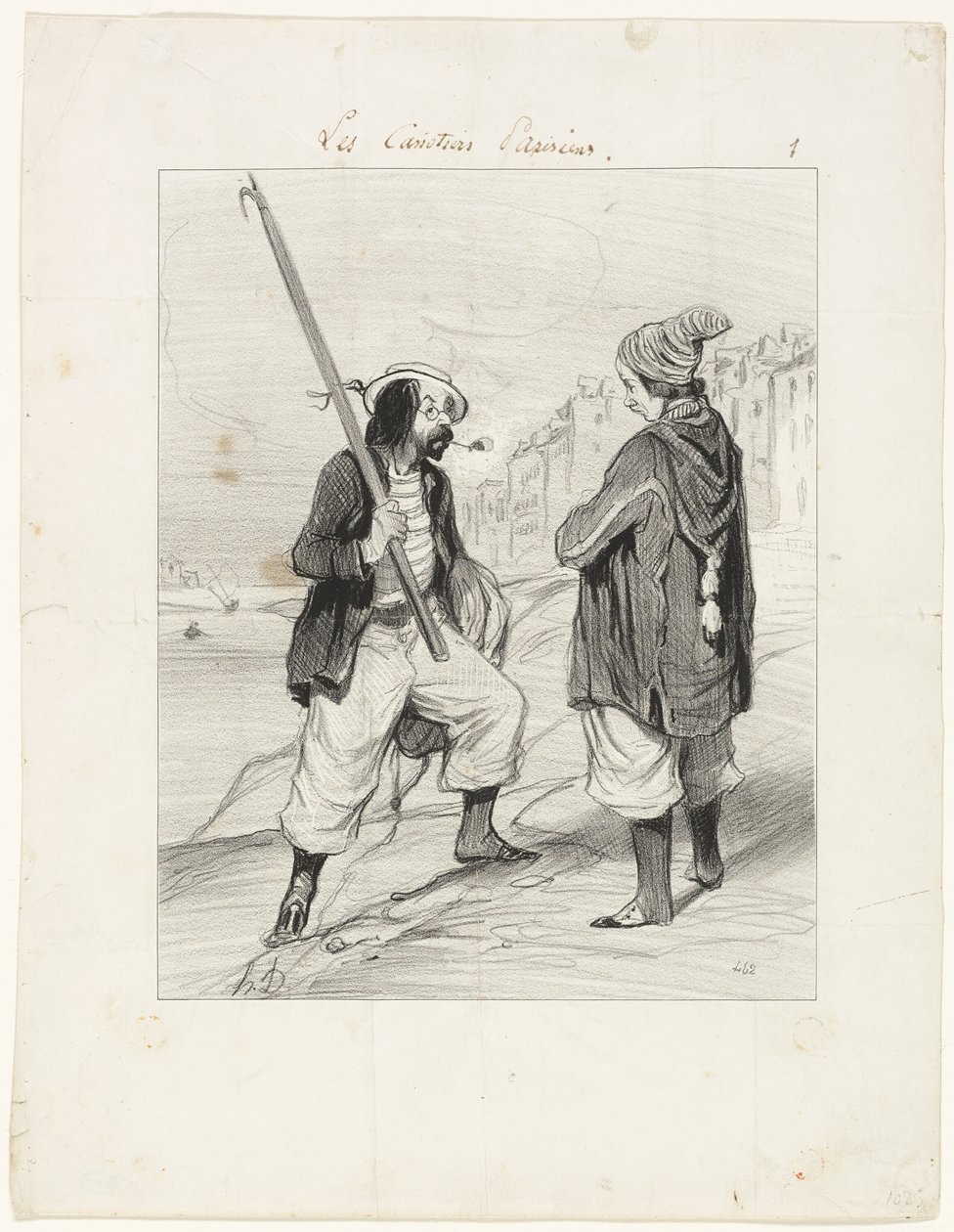 All Right Rigobert, My Old Friend..., deska z Les Canotiers Parisiens od Honoré Victorin Daumier