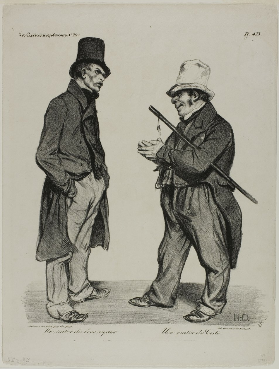 Investor španělských kortešských dluhopisů. Investor španělských státních dluhopisů, deska 423 od Honoré Victorin Daumier