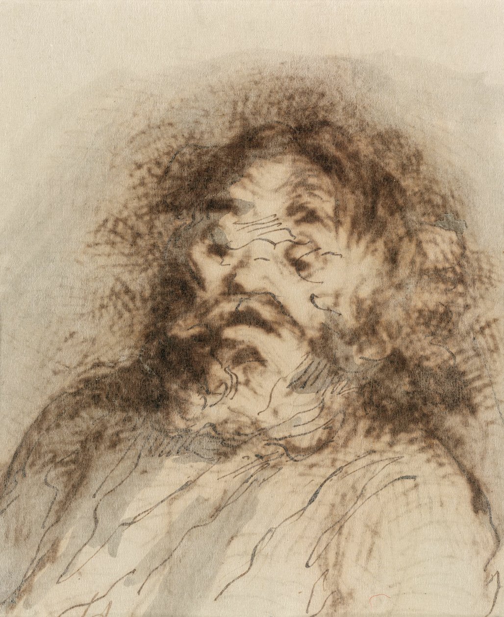 Vousatý muž od Honoré Victorin Daumier