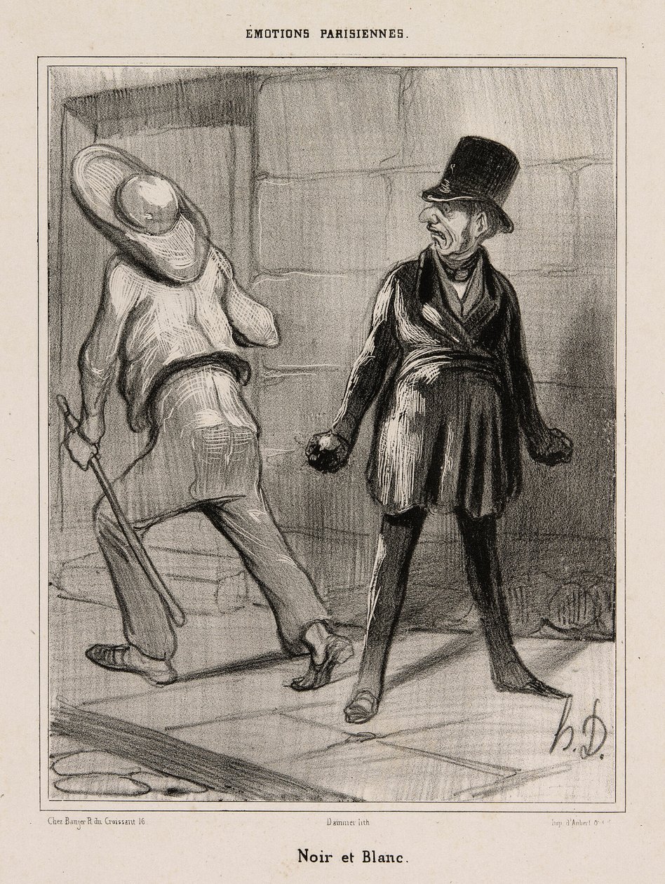 Černobílá, deska 23 z knihy Émotions Parisiennes od Honoré Victorin Daumier