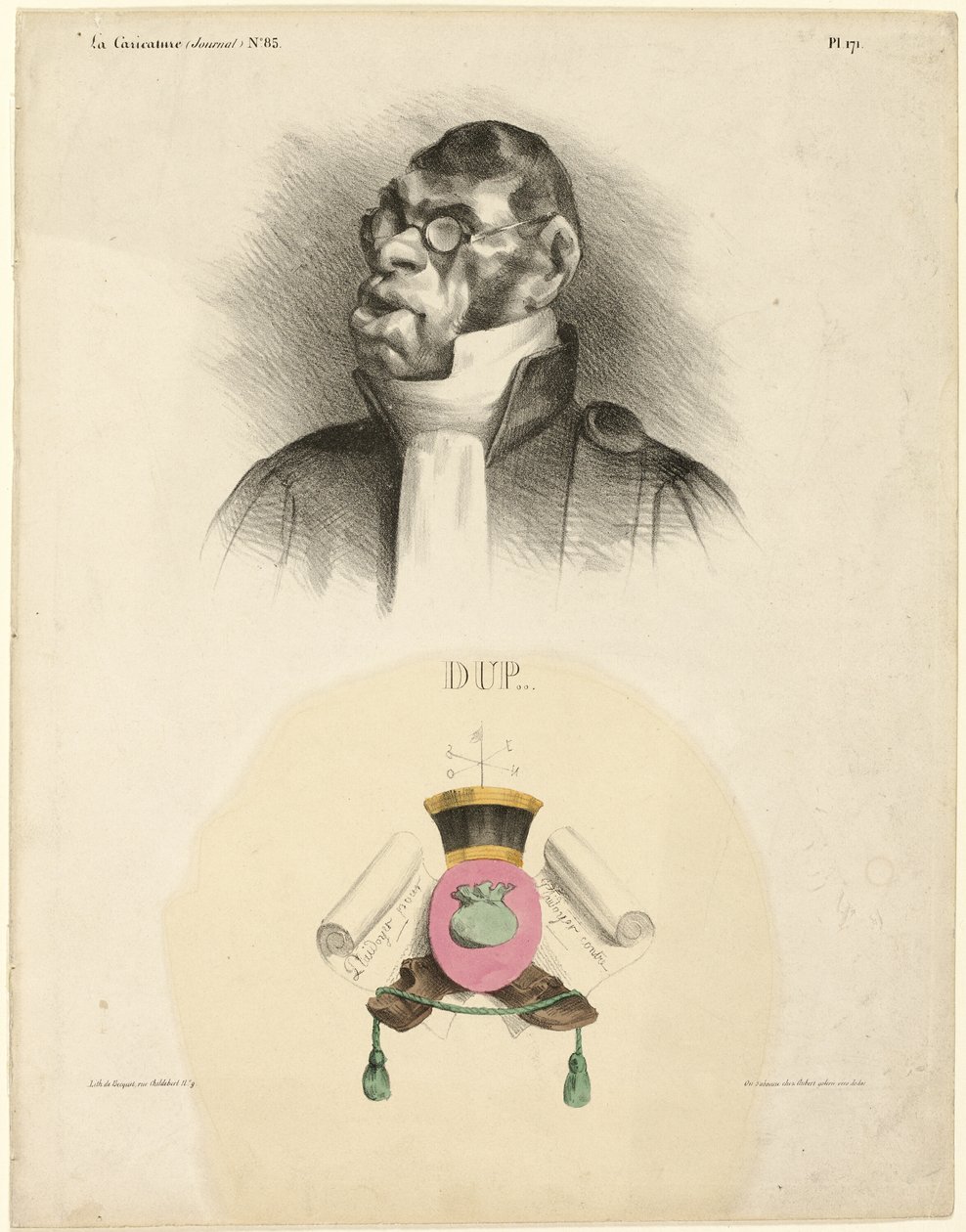 DUP..., talíř 171 od Cartooning Celebrities od Honoré Victorin Daumier