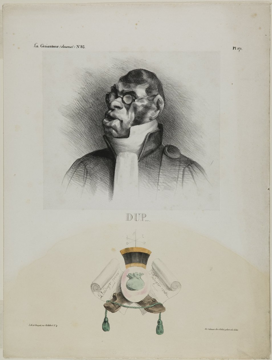 Dup..., talíř 171 od Cartooning Celebrities od Honoré Victorin Daumier
