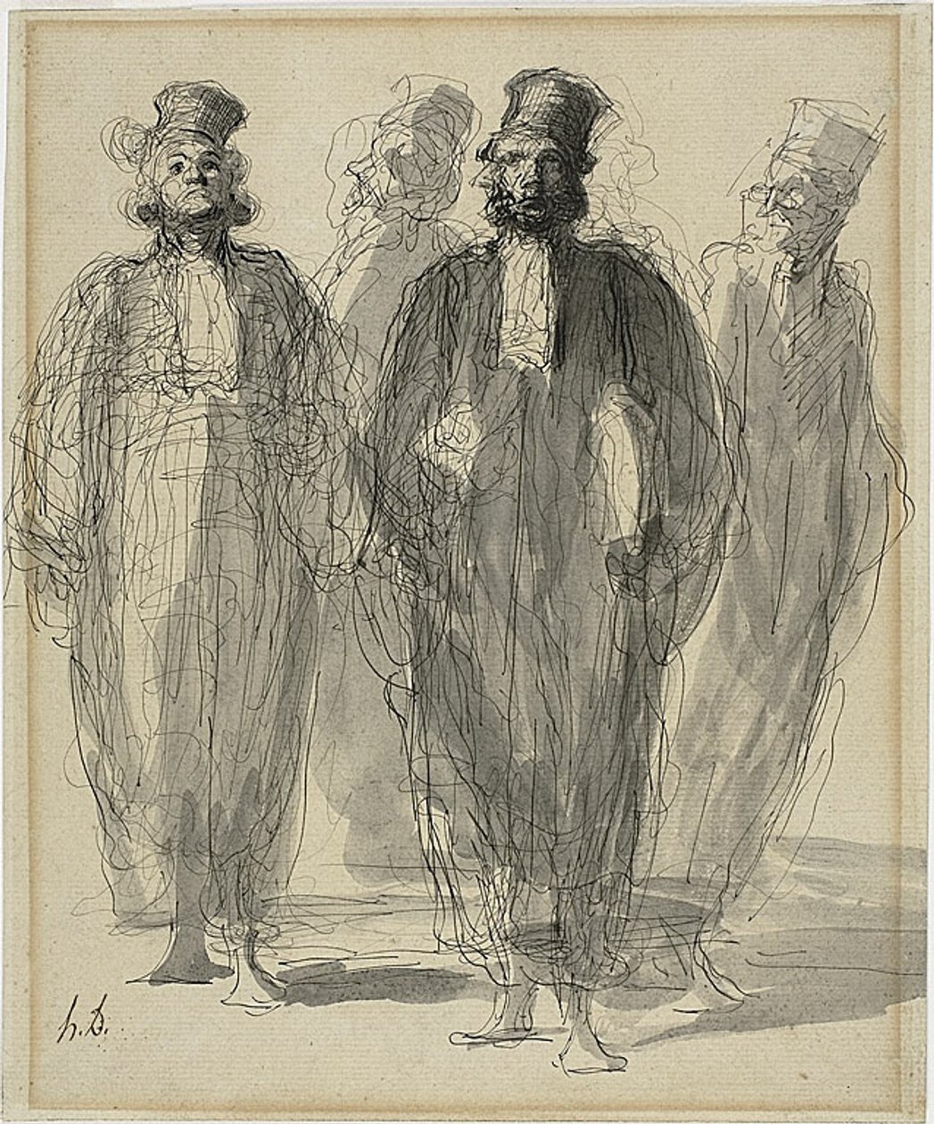 Čtyři právníci od Honoré Victorin Daumier