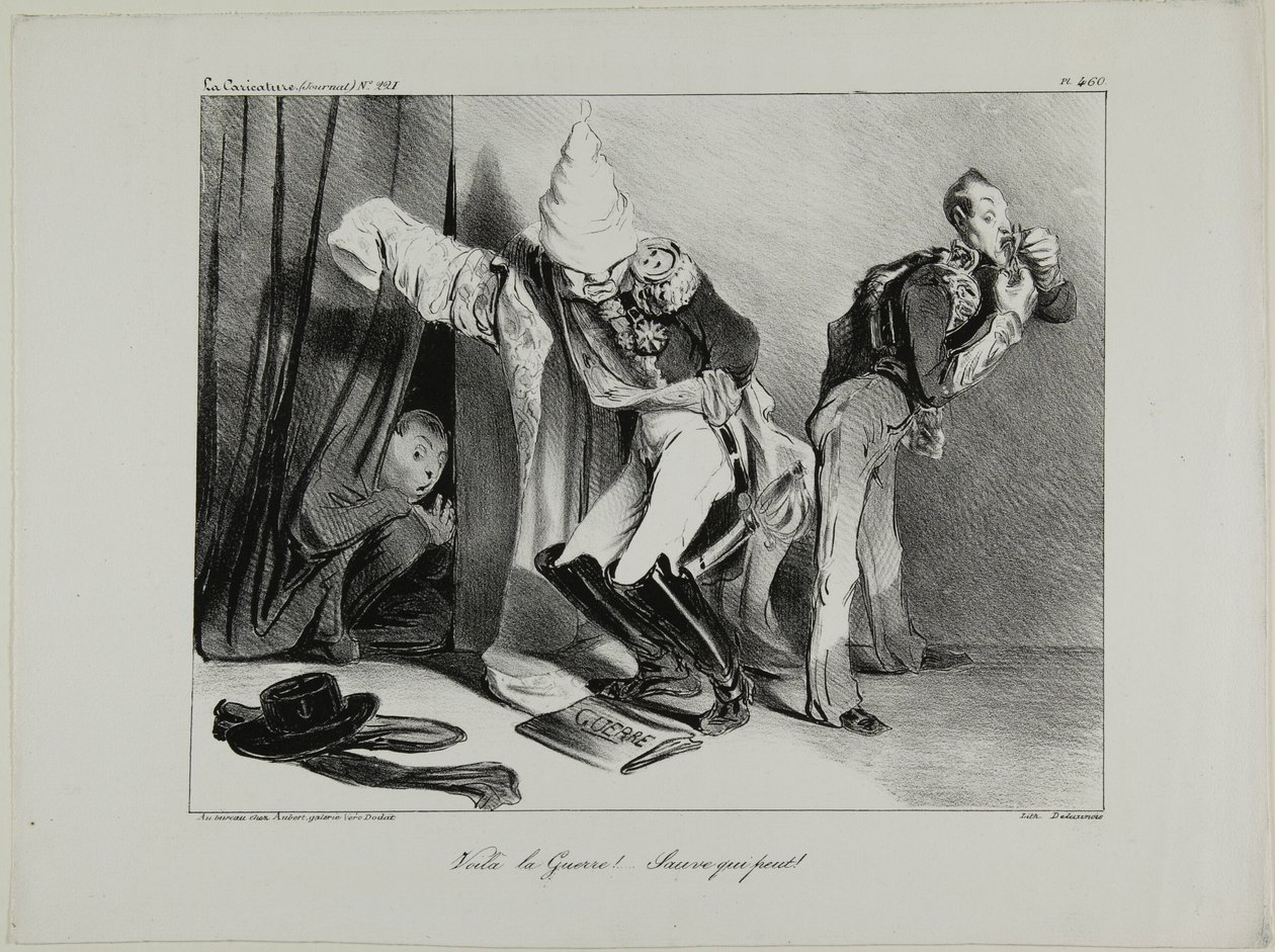 "Je to válka! ...Každý sám za sebe!," 460. tabulka od Honoré Victorin Daumier