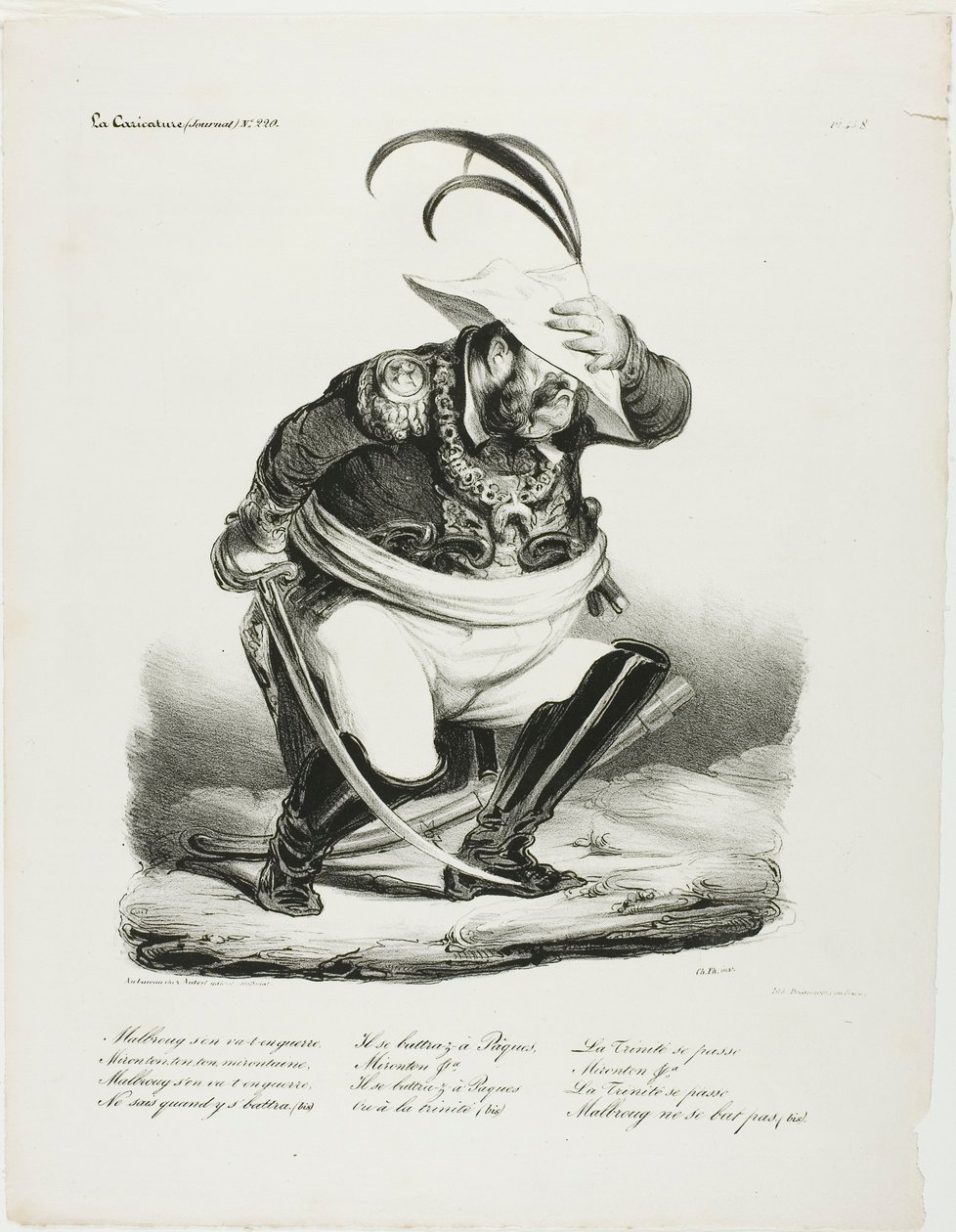 Malbroug jde do války... od Honoré Victorin Daumier