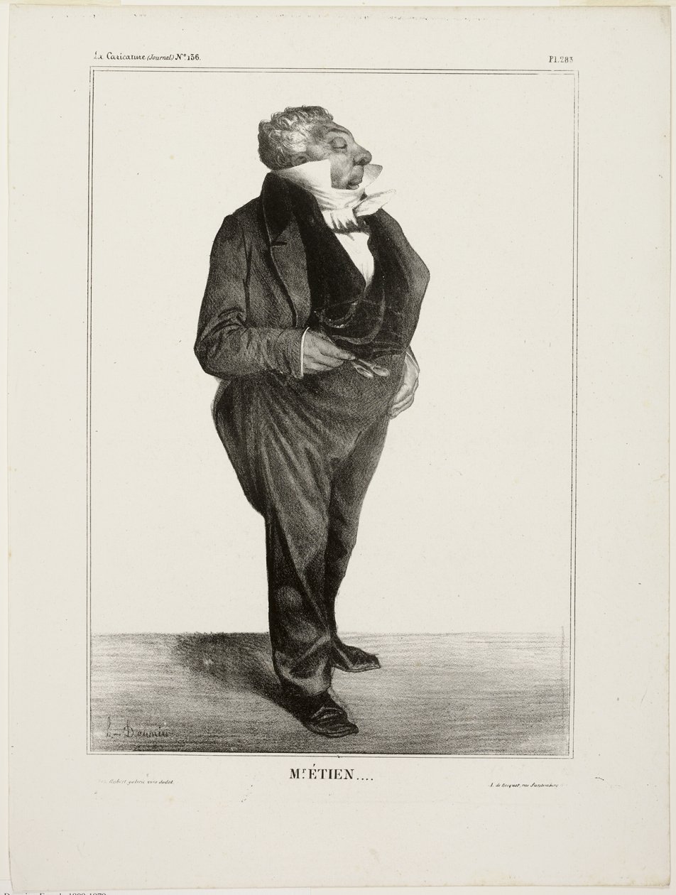 Pan Étien...., deska 283 od Cartooning Celebrities od Honoré Victorin Daumier