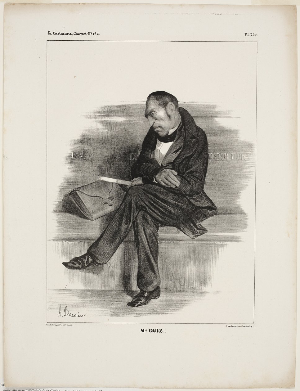 Pan Guiz.., talíř 340 od Cartooning Celebrities od Honoré Victorin Daumier