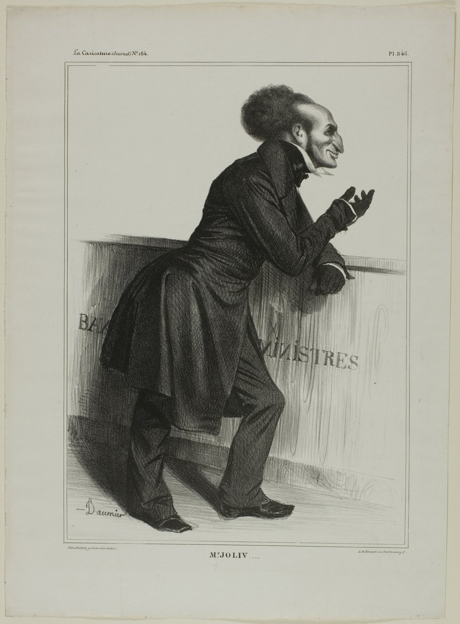 Pan Joliv...., talíř 346 od Cartooning Celebrities od Honoré Victorin Daumier