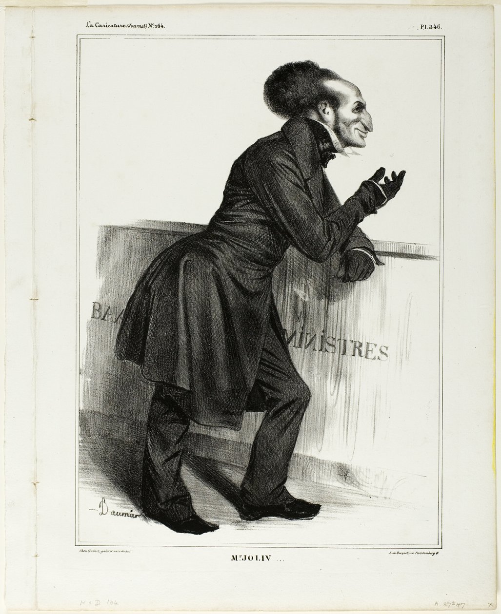 Pan Joliv...., talíř 346 od Cartooning Celebrities od Honoré Victorin Daumier