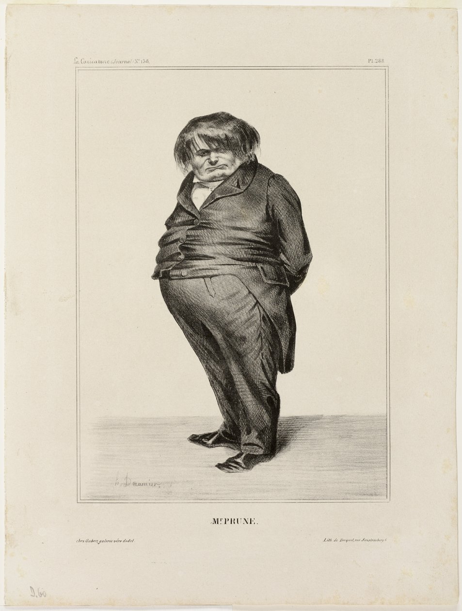Mr. Prune, deska 288 z knihy Célébrités de la Caricature od Honoré Victorin Daumier