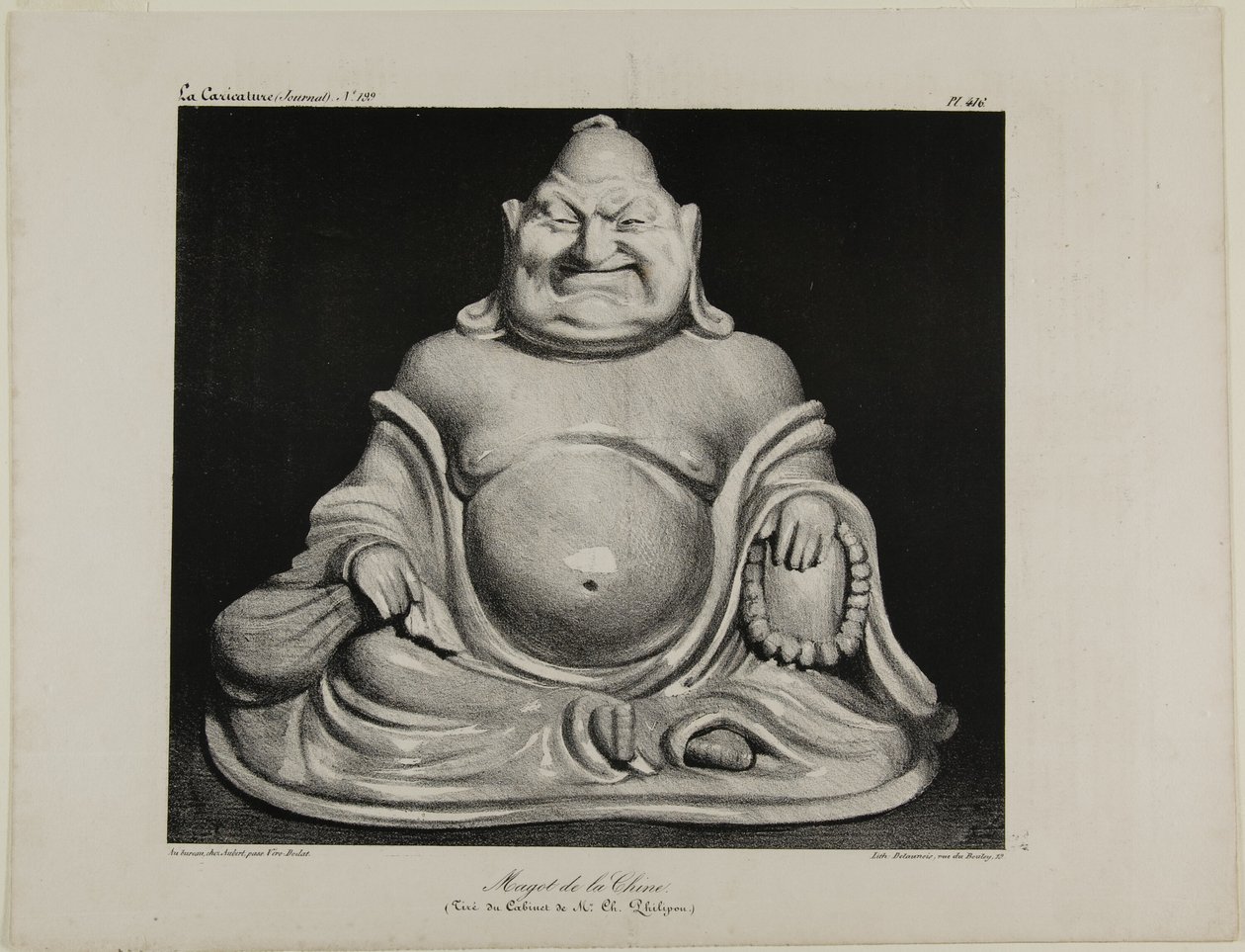 Porcelánová figurka z Číny (ze soukromé sbírky pana Charlese Philipona), talíř 416 od Honoré Victorin Daumier