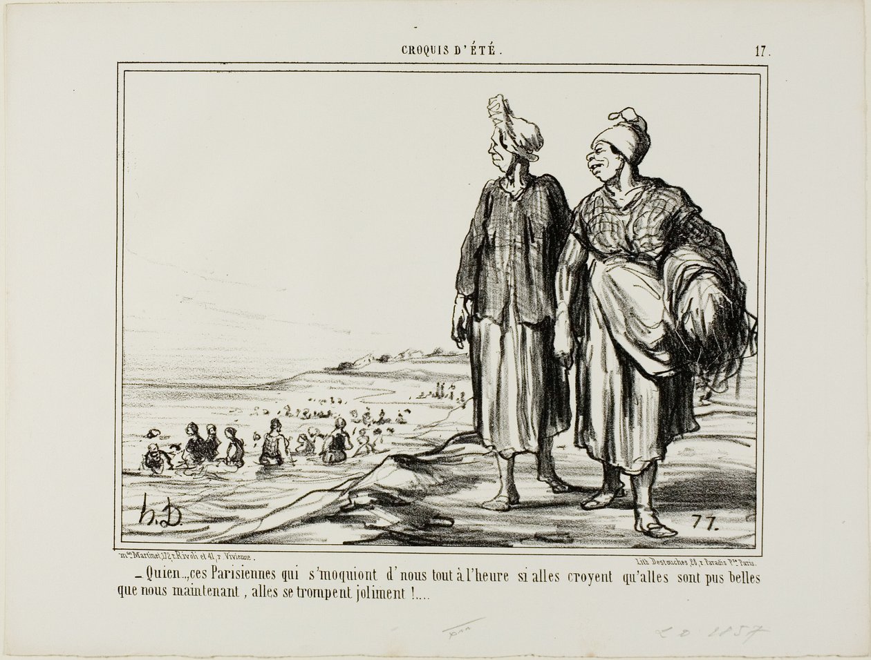 Quien...ty Pařížanky, které si z nás dělají legraci. od Honoré Victorin Daumier