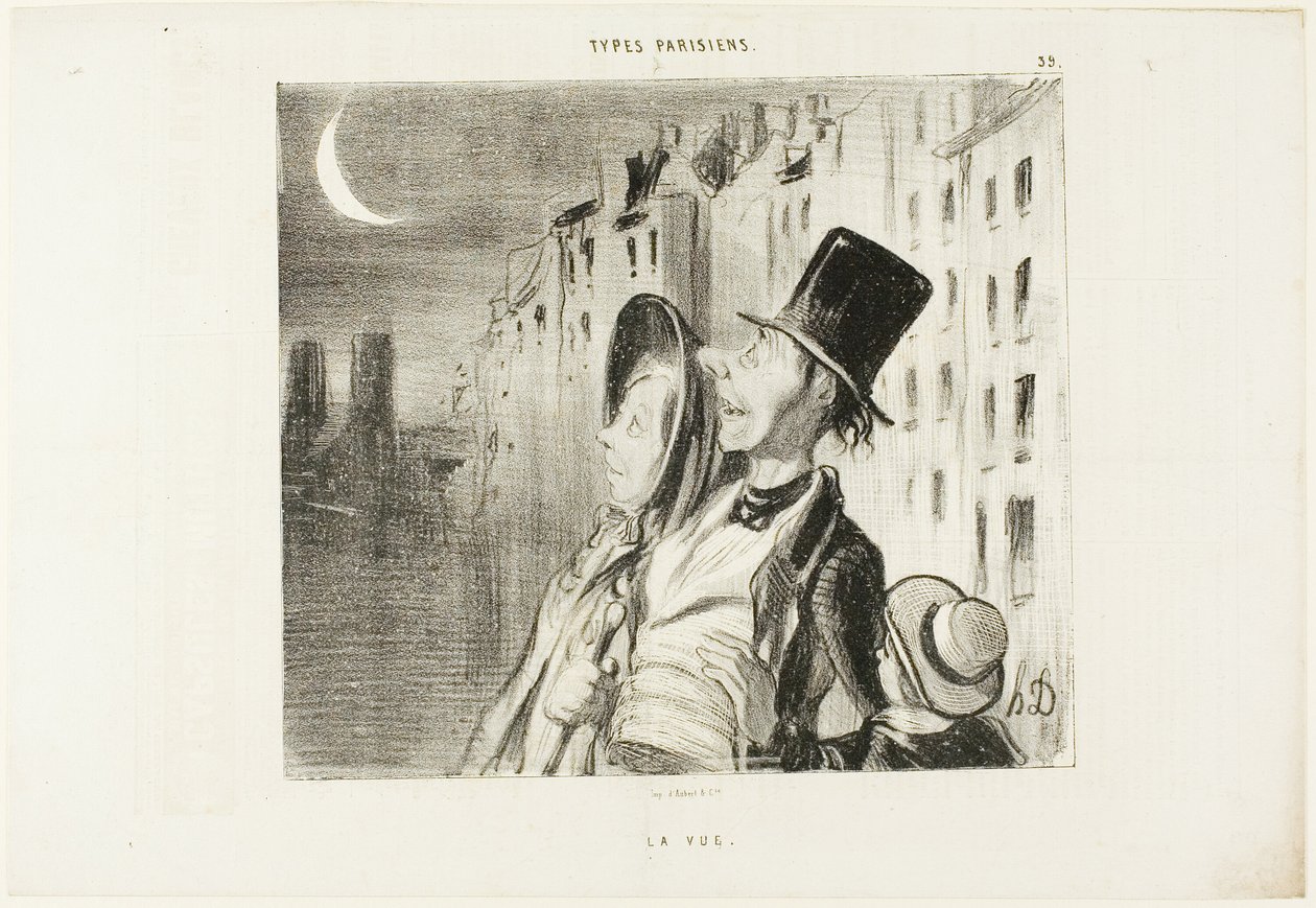 Pohled, deska 39 z Types Parisiens od Honoré Victorin Daumier