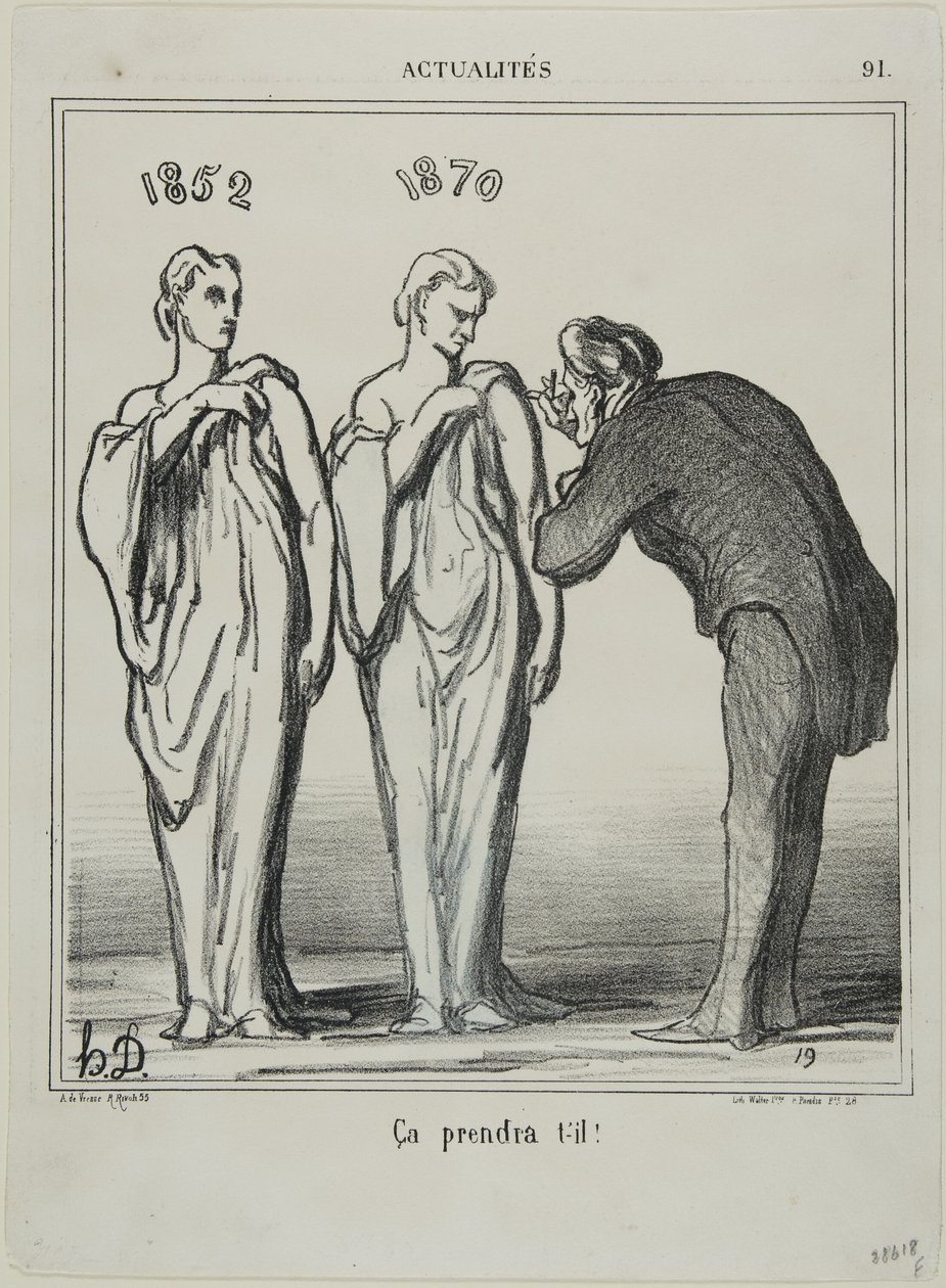 "To bude stačit!", talíř 91 z Actualités od Honoré Victorin Daumier