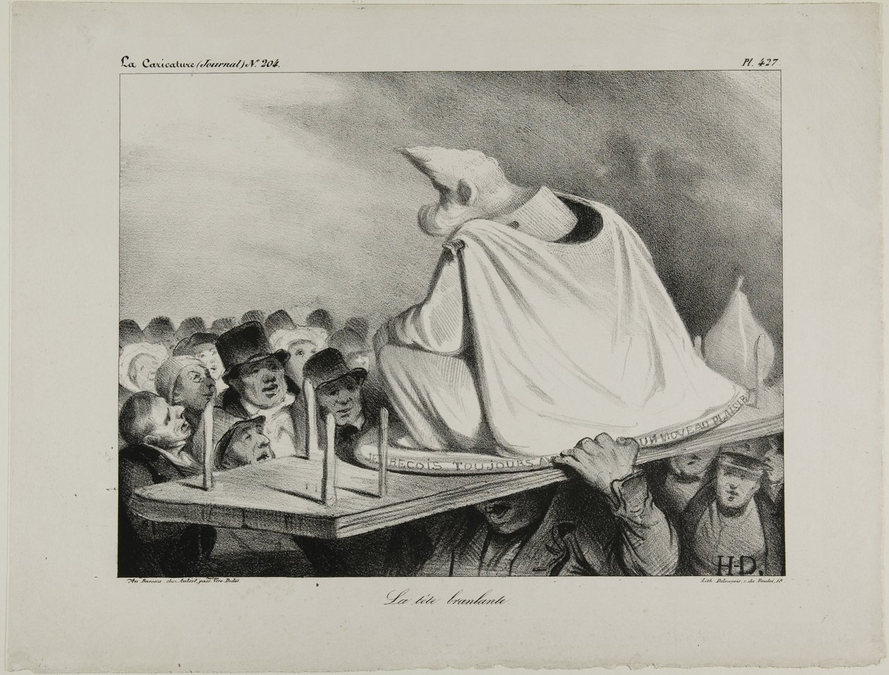 Uvolněná hlava, deska 427 od Honoré Victorin Daumier