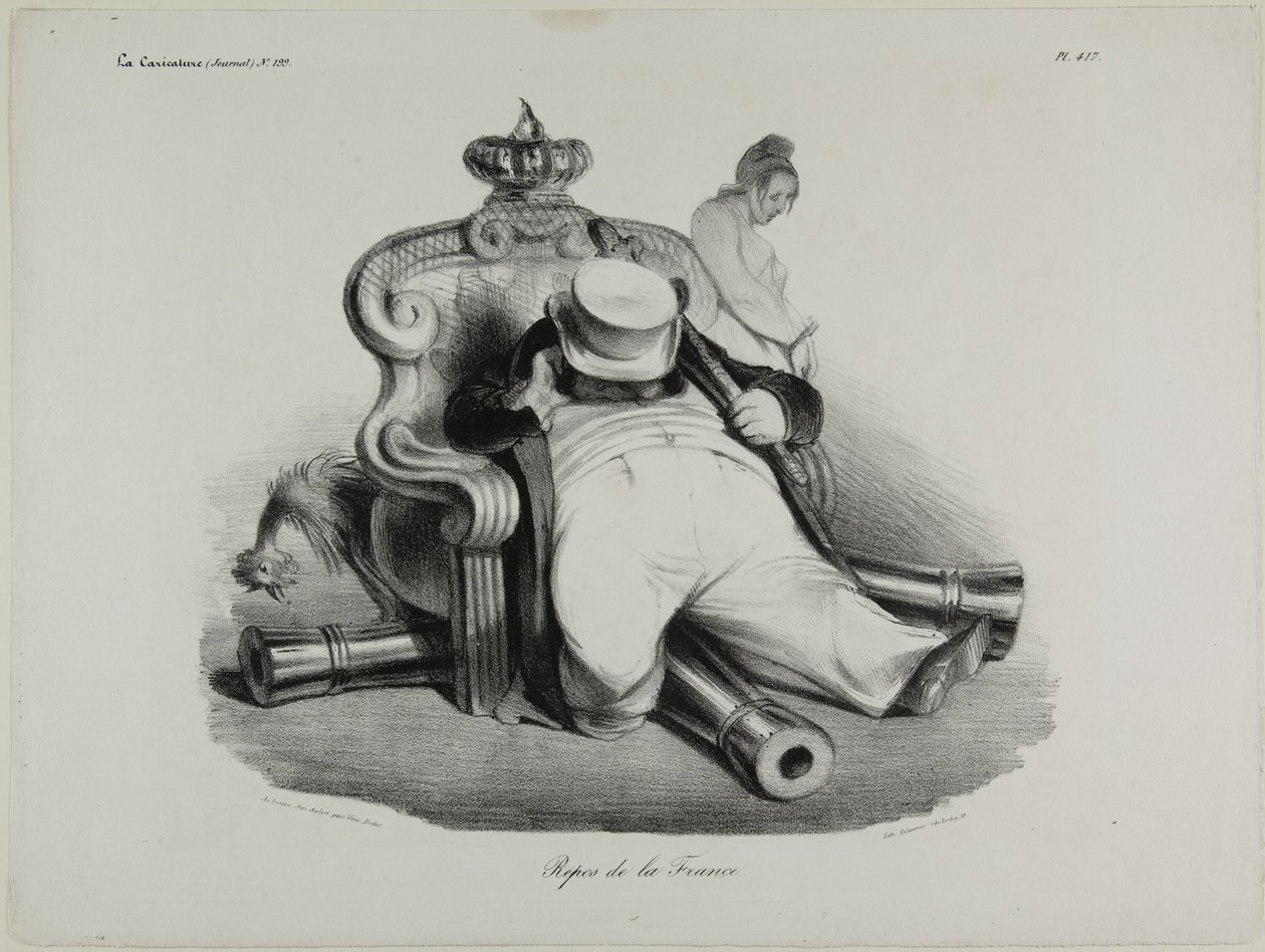 Odpočinek Francie, deska 417 od Honoré Victorin Daumier